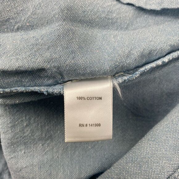 Velzera Chambray Tunic Top with Embroidery size Medium - Picture 6 of 6